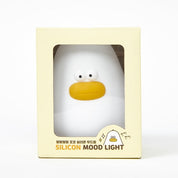 Silicon mood light in a yellow box on a white background