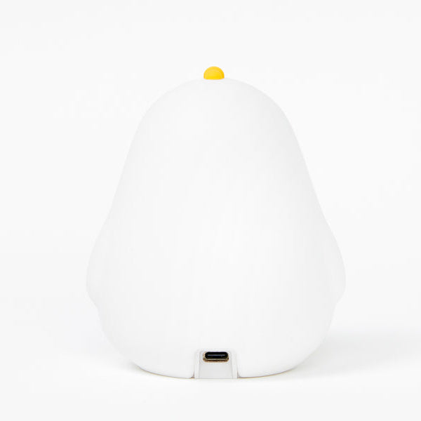 White mood Light with a yellow tip on a white background