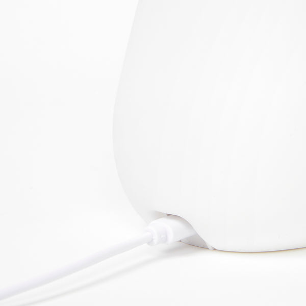 White mood light with a yellow accent on a white background