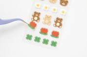 Sticker Flower Bear Embo