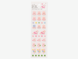 Sticker Pink Rabbit Emboss