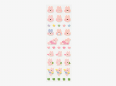 Pink Rabbit Line Stickers Sticker Pink Rabbit Emboss – Amuse Ground