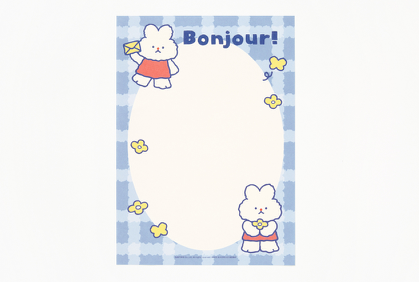 Letter Bonjour Rabbit