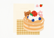 Letter Set - Bear & Rabbit Pancakes