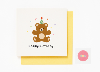 Card Pop-up Confetti Bear