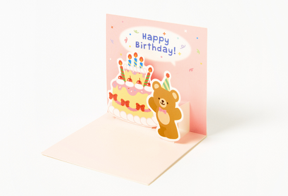 Card Pop-up Confetti Bear