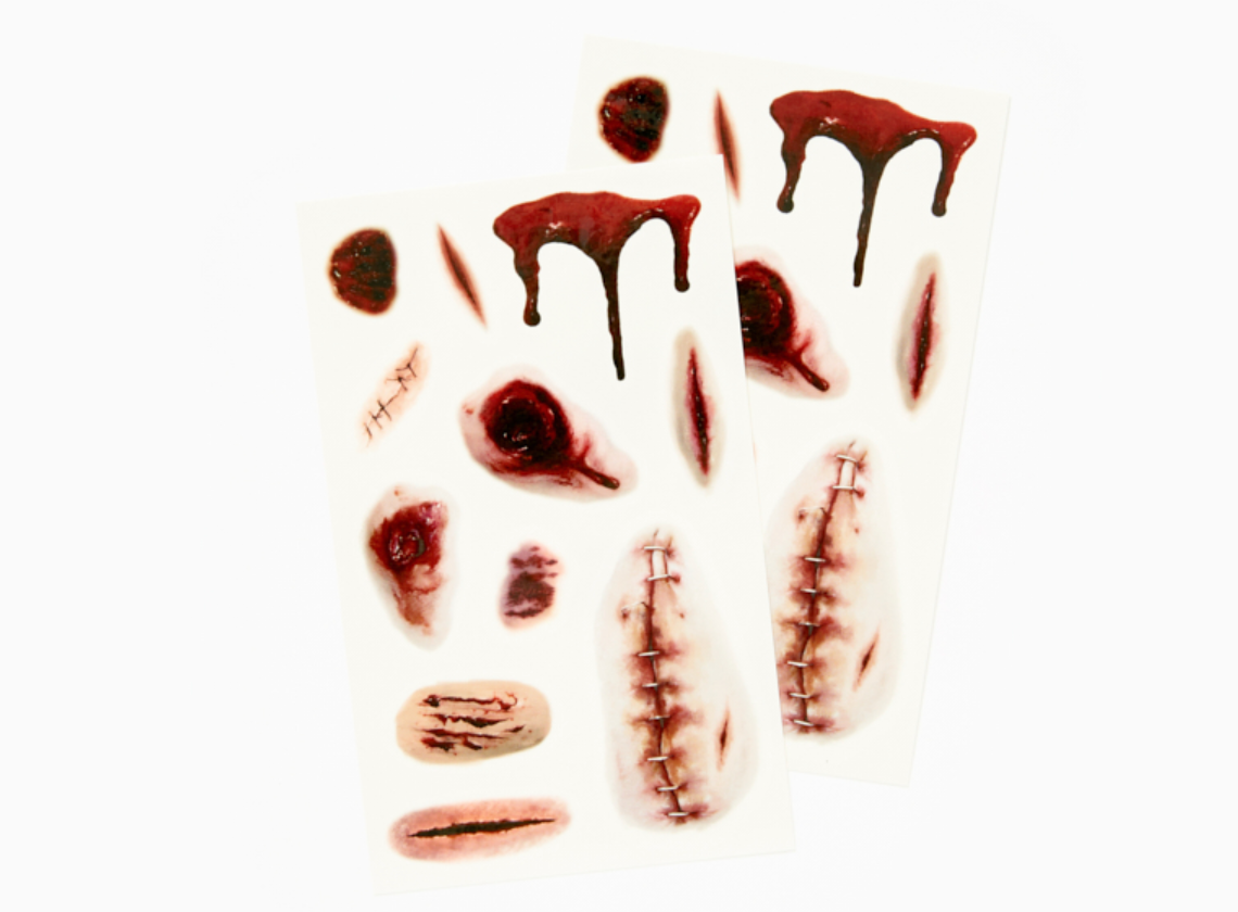 Halloween Tattoo Sticker Scar Version 1