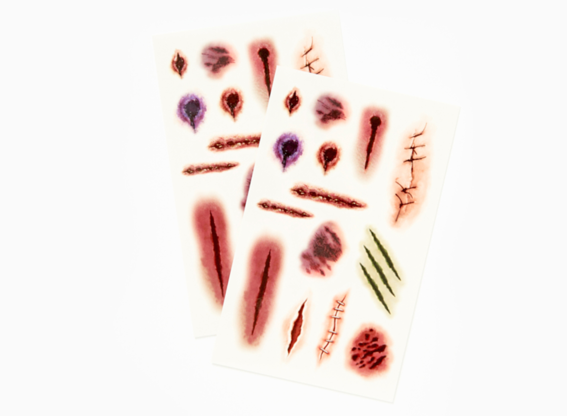 Halloween Tattoo Sticker Scar Version 2