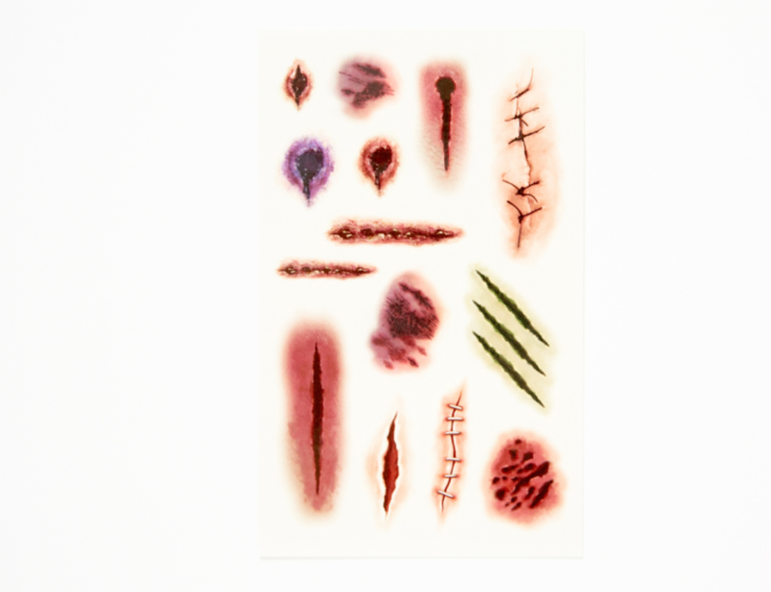 Halloween Tattoo Sticker Scar Version 2
