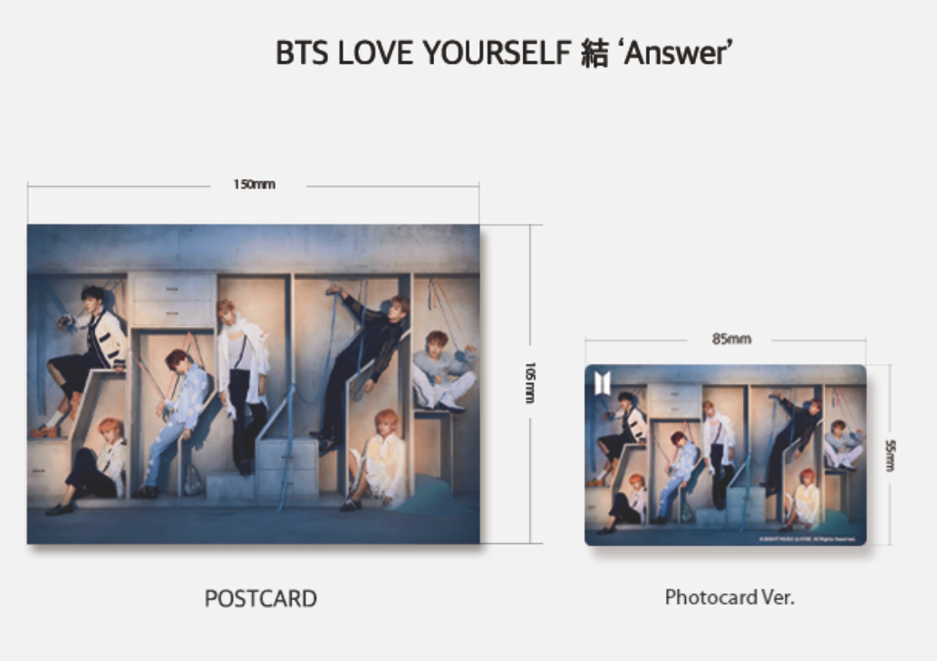BTS "LOVE YOURSELF 結 Answer" Official Lenticular Postcard