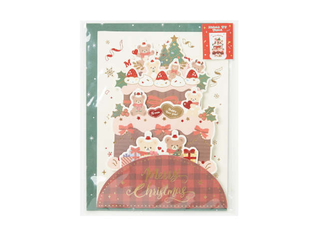 Christmas Card Bear Cake Standing