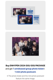 Enhypen 2024 GGU GGU PACKAGE + WEVERSE POB