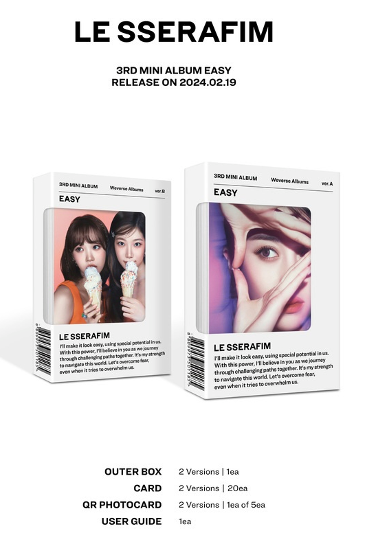 Le Sserafim 3rd Mini Album "EASY" (Weverse Ver.)