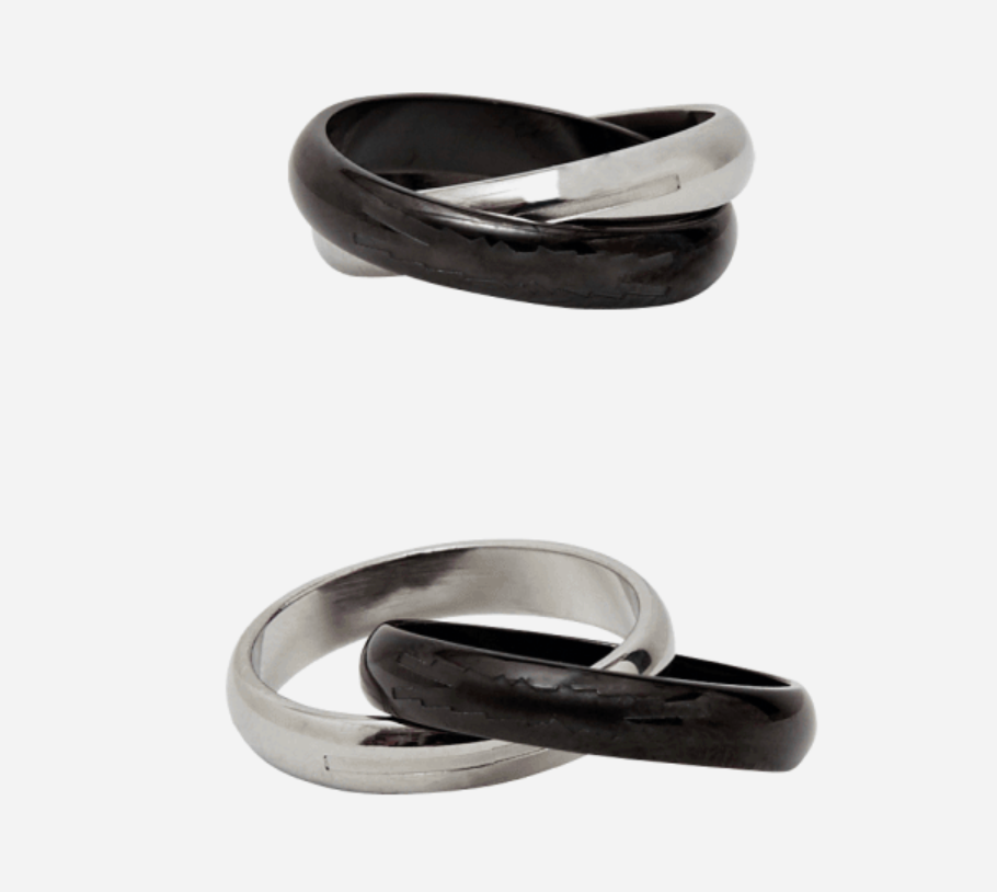 Le Sserafim Ring Black & Silver