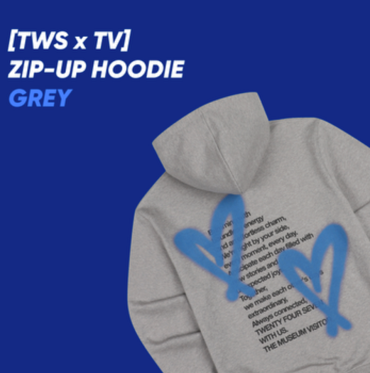 TWS [TWS x TV] ZIP-UP Hoodie (Grey)
