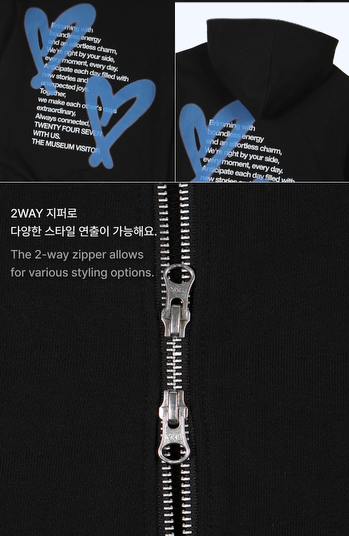 TWS [TWS x TW] Zip-up Hoodie (Black)