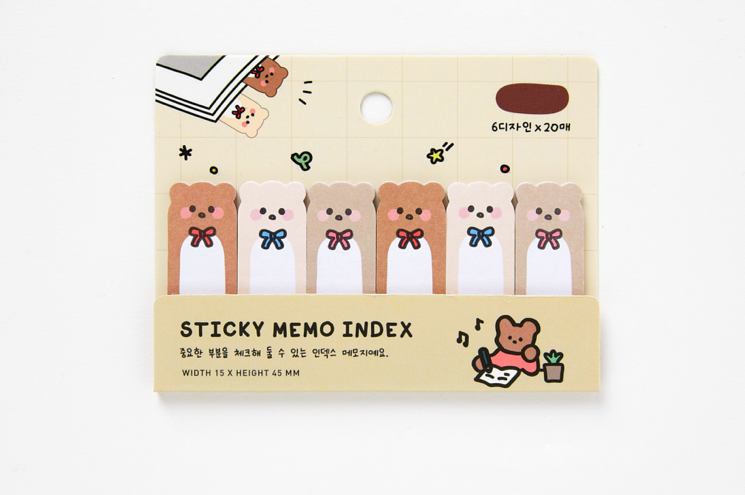 Bear Index Sticky Notes