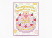 Cherry Cake Retro Card