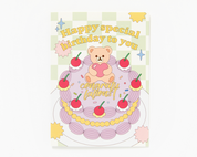 Cherry Cake Retro Card