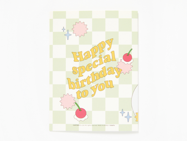 Cherry Cake Retro Card