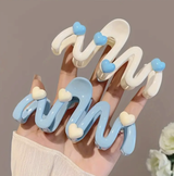 Hair Claw Wave Heart Shaped