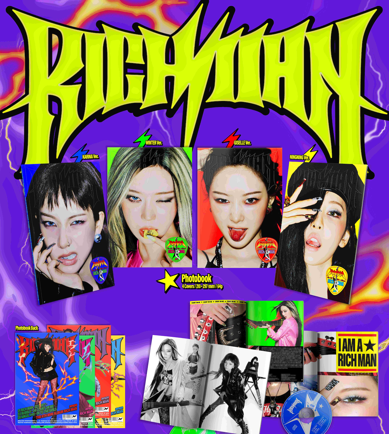 Aespa 6th Mini Album "Rich Man"(Energy Ver.)