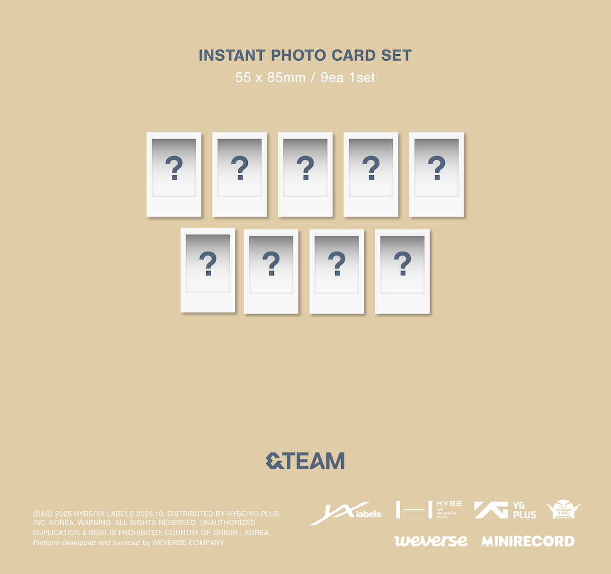 [Pre-Order] &Team KR 1st Mini Album: Back to Life Photocard Box [Weverse Ver.]