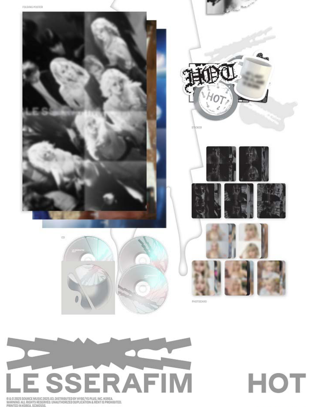 Le Sserafim 5th Mini Album "HOT" + Makestar POB