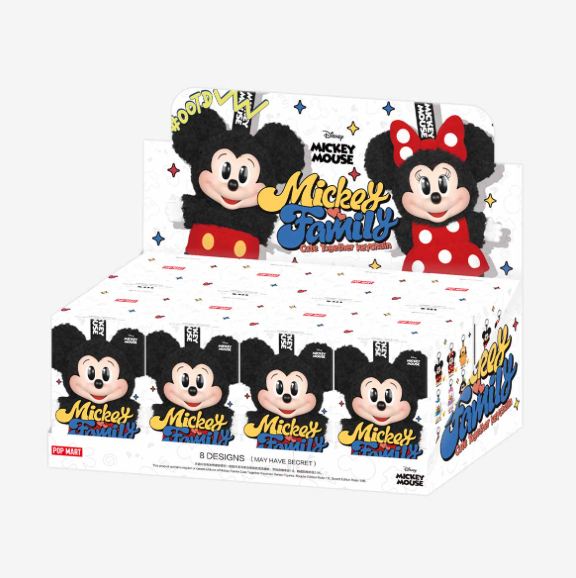 POP MART Mickey Family Cute Together Keychain Figures Blind Box