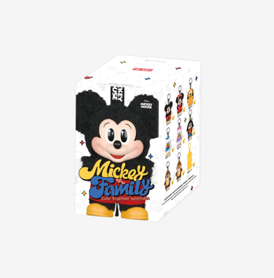 POP MART Mickey Family Cute Together Keychain Figures Blind Box