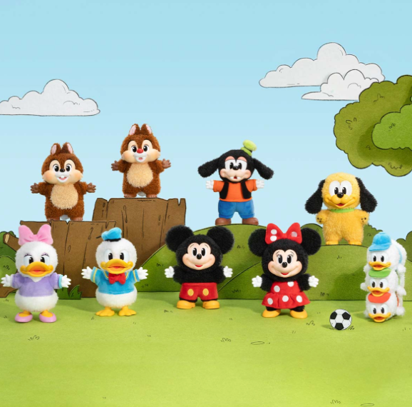 POP MART Mickey Family Cute Together Keychain Figures Blind Box
