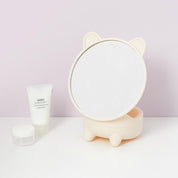 DESK MIRROR IVORY CAT SHAPE