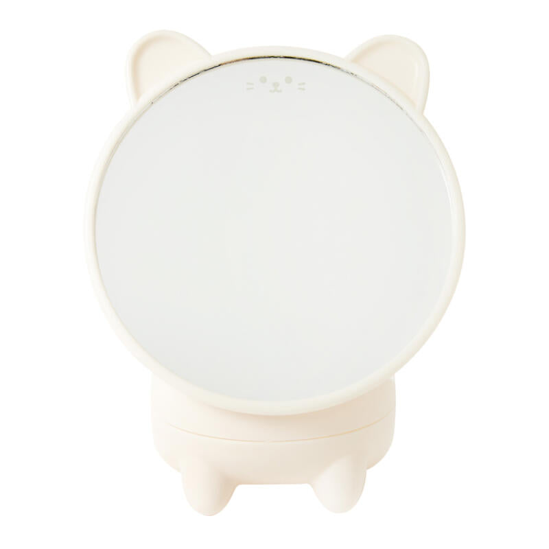 DESK MIRROR IVORY CAT SHAPE