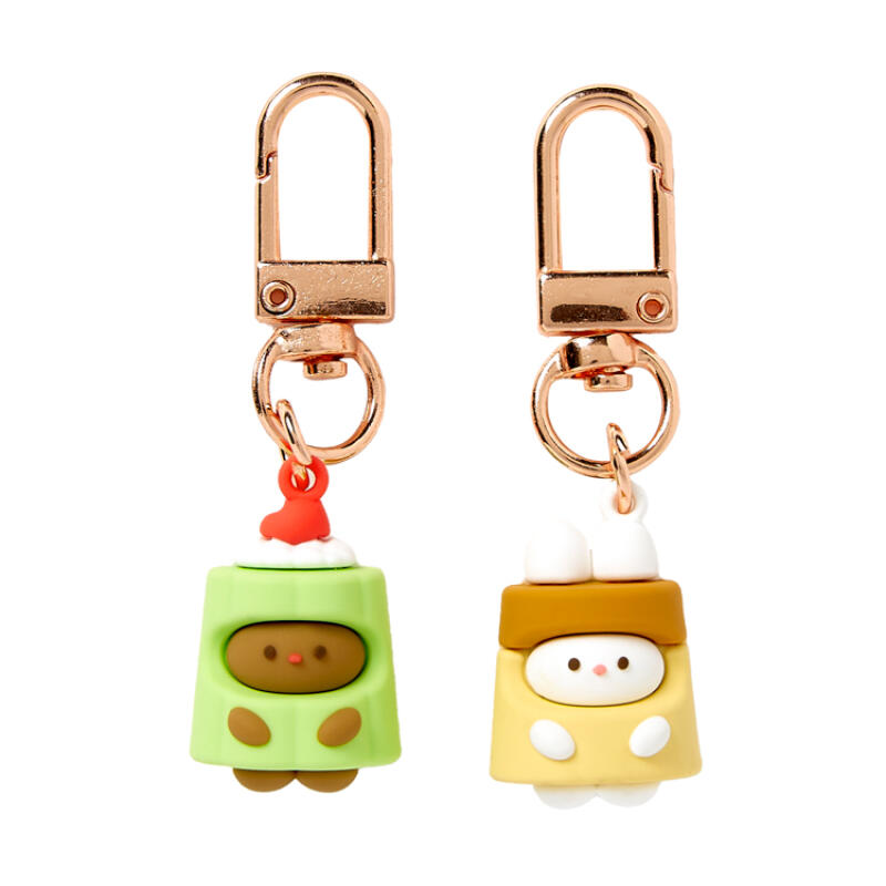 PUDDING RABBIT BEAR KEY RING SET