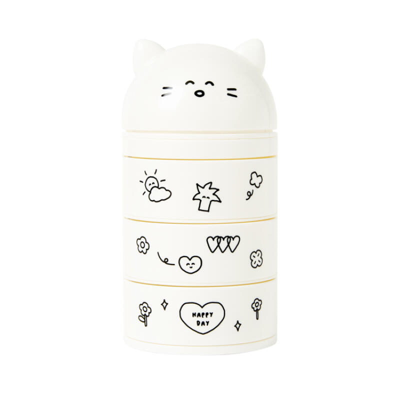 CYLINDER DRAWER WHITE CAT