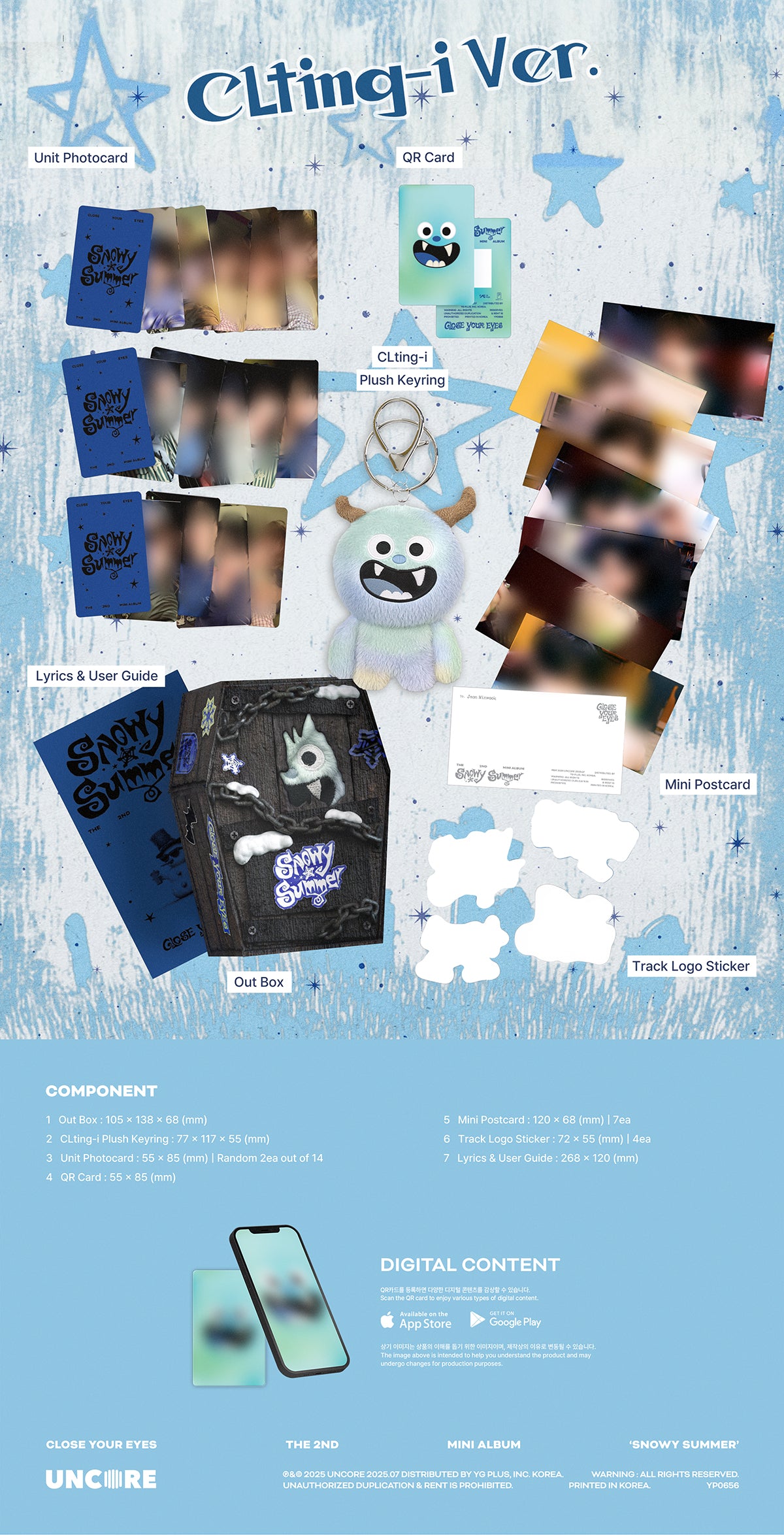 CLOSE YOUR EYES 2nd Mini Album "Snowy Summer" (Clting-I Ver.)