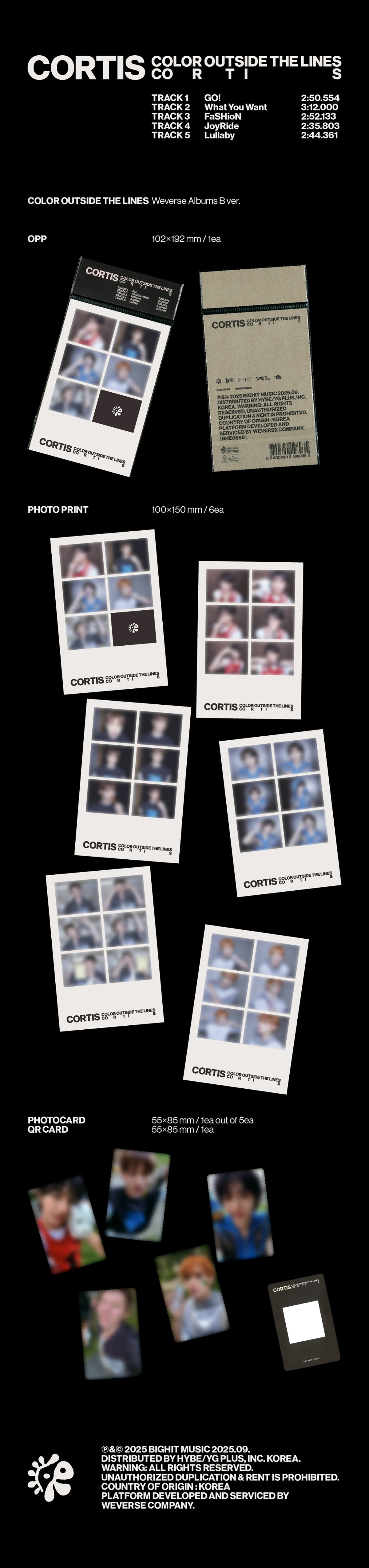 CORTIS 1st EP Album "COLOR OUTSIDE THE LINES" (Weverse Ver.)