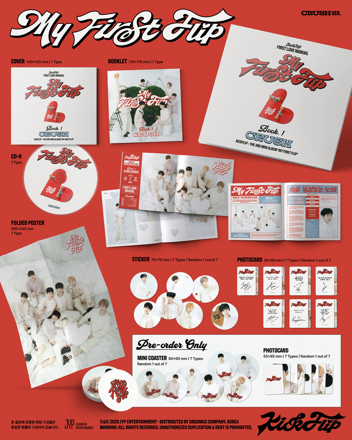 KickFlip 3rd Mini Album "My First Flip" (Crush Ver.)