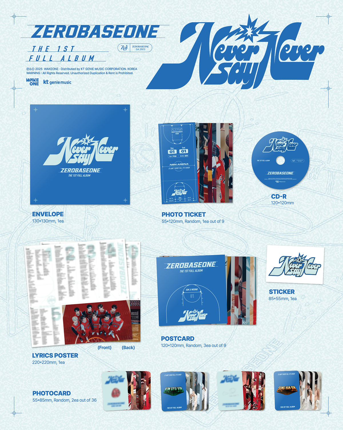 zb1 ジャンハオ　NEVER SAY NEVER SLAM DUNK ver Zerobaseone 1st Full Album 
