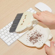 MINI DUSTPAN BRUSH SET WHITE CAT