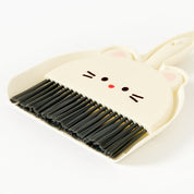 MINI DUSTPAN BRUSH SET WHITE CAT