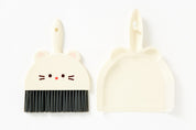 MINI DUSTPAN BRUSH SET WHITE CAT