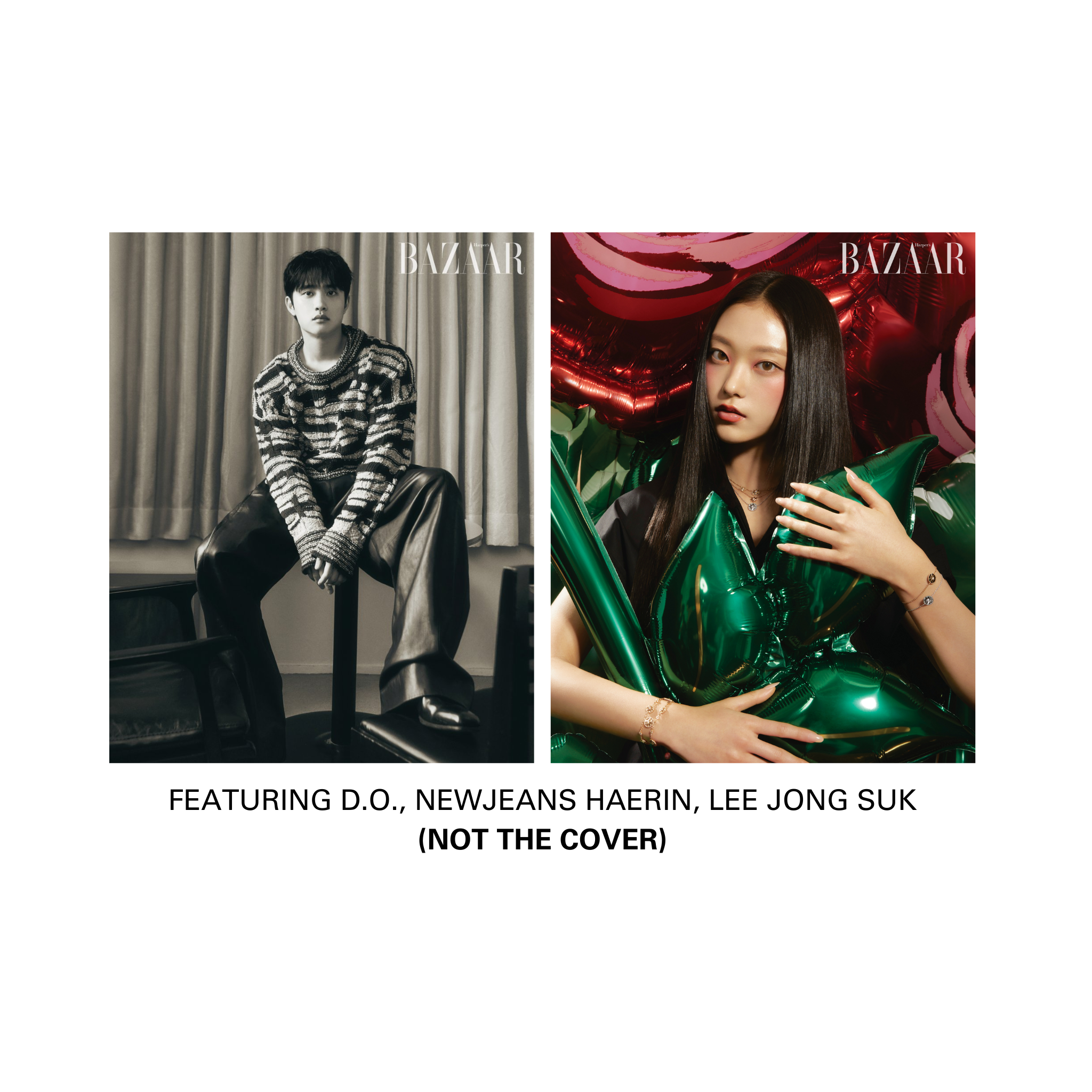 BAZAAR 2024.5 [D.O. (EXO), Haerin (NewJeans) & Lee Jong Suk] (Random Cover)