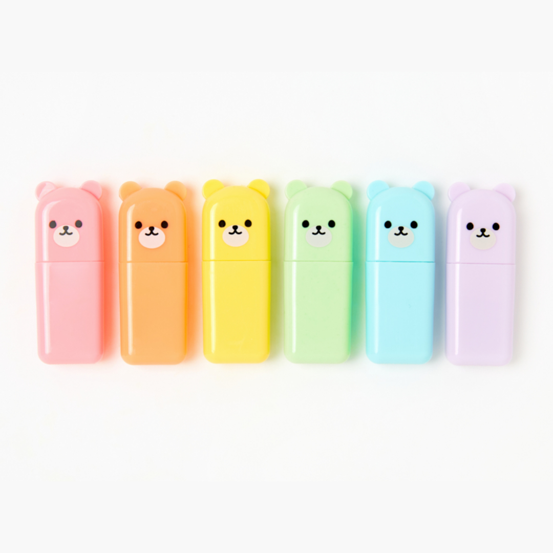 Cute Bear Highlighter Set (6 Colours)