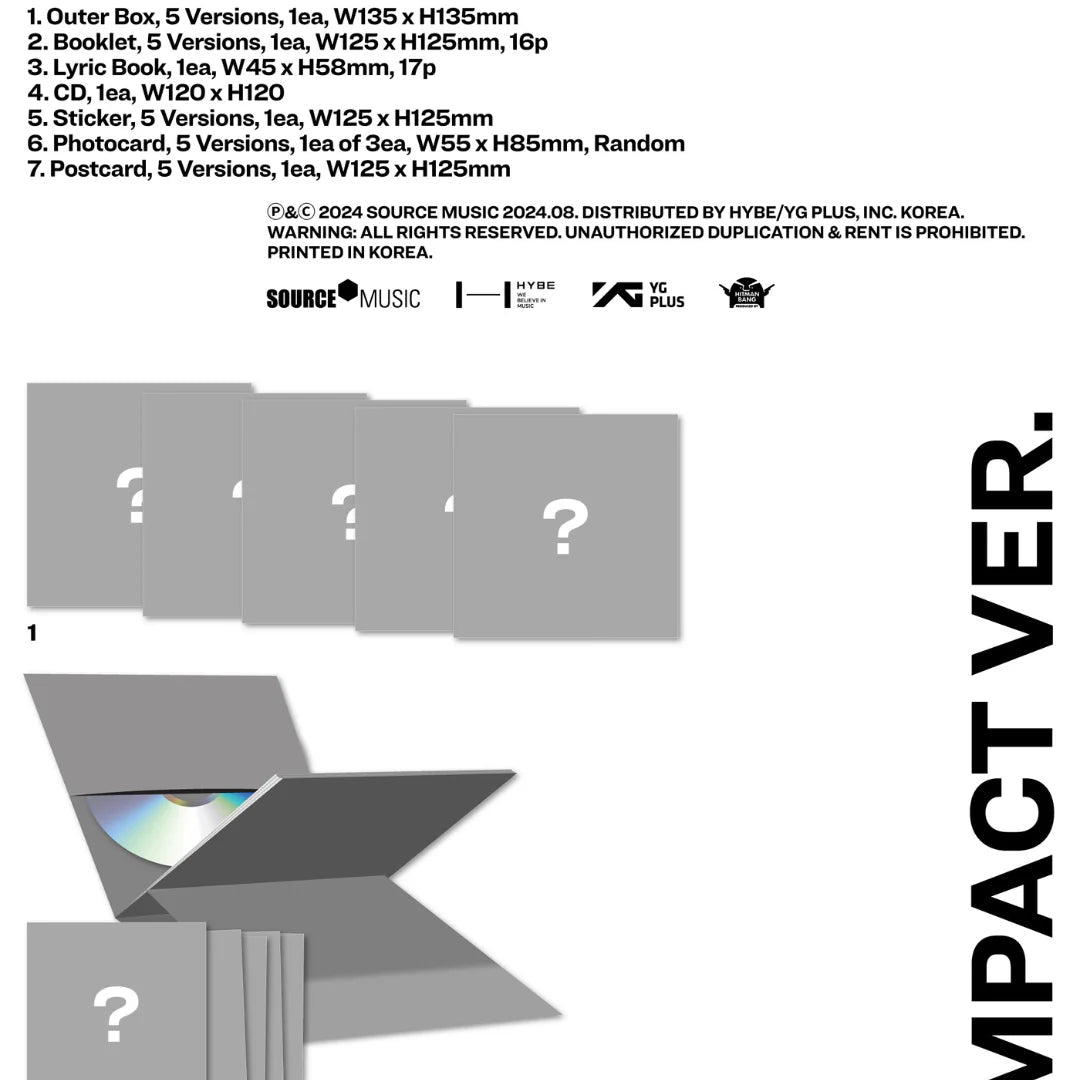 Le Sserafim 4th Mini Album "CRAZY" (Compact Ver.) (Set) with Weverse Shop POB