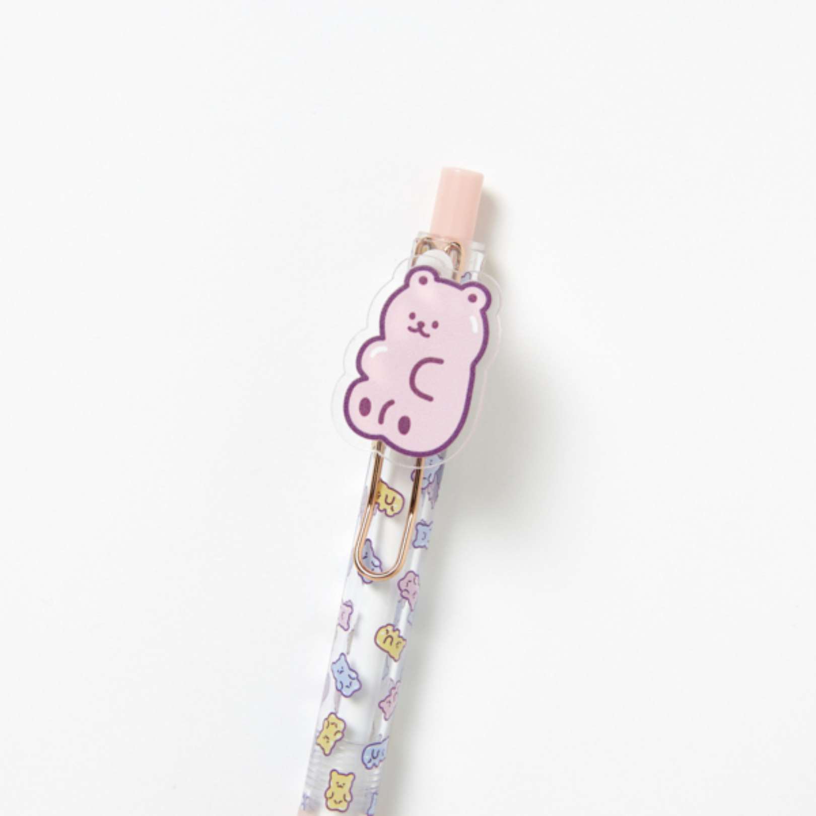 Jelly Bear Clip Ball Pen