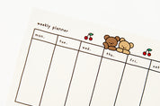 Twin Bear Weekly Planner Memo Pad