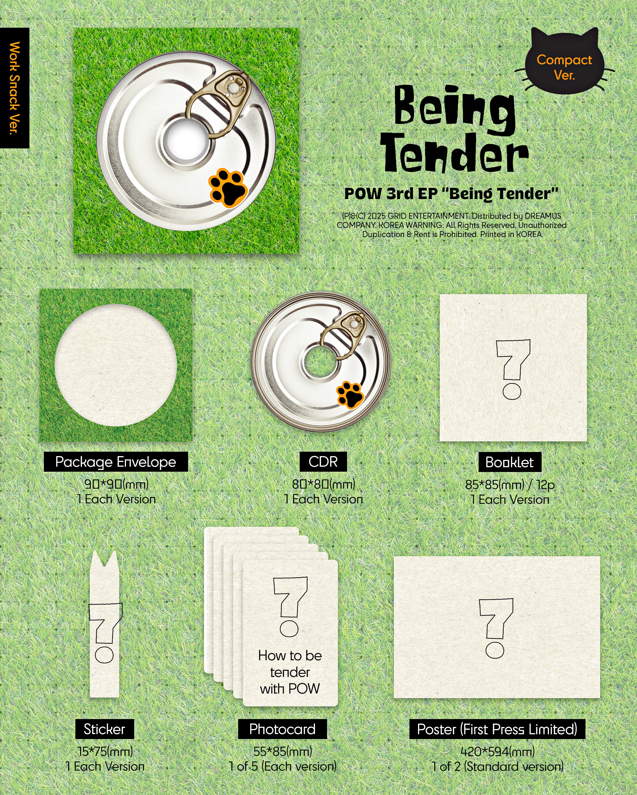POW - 3RD MINI ALBUM [BEING TENDER] COMPACT VER.
