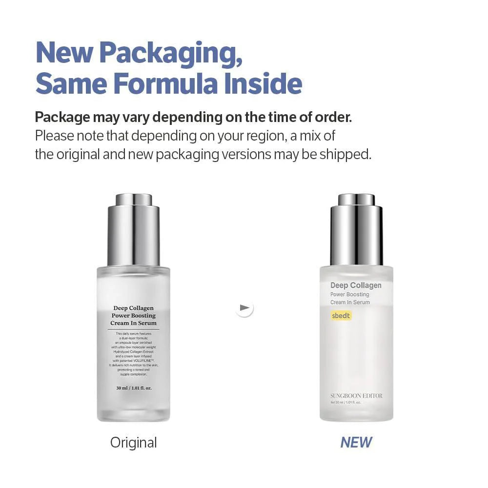 SUNGBOON EDITOR Deep Collagen Power Boosting Cream In Serum [30ml]