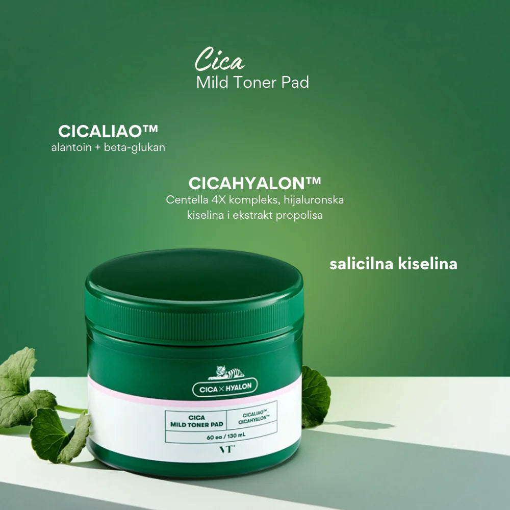 VT Cosmetic Cica Mild Toner Pad [60ea]